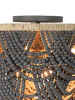 Lorelei Wood Bead Ceiling Lamp