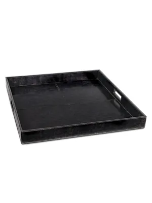 Derby Square Leather Tray