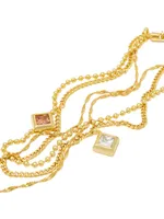 Via Savona 18K Gold-Plated Cubic Zirconia 37 Necklace