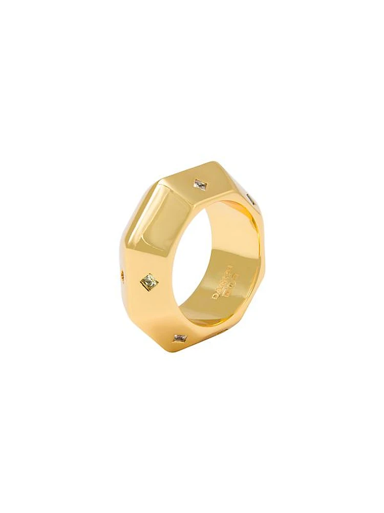 Via Savona 18K Gold-Plated Cubic Zirconia 39 Ring