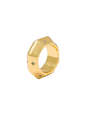 Via Savona 18K Gold-Plated Cubic Zirconia 39 Ring