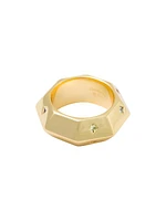 Via Savona 18K Gold-Plated Cubic Zirconia 39 Ring