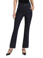 Delilah Tailored Cropped Flared Jeans