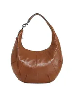Medium Leather Croissant Shoulder Bag