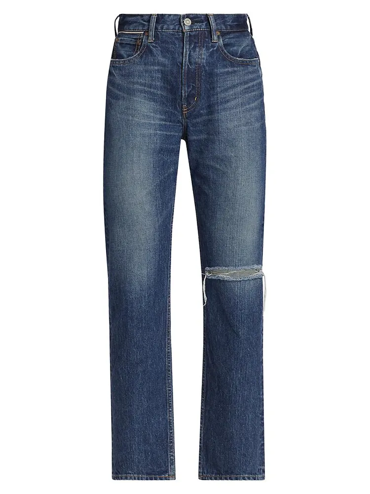 Widstoe High-Rise Distressed Straight-Leg Jeans