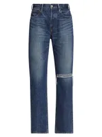 Widstoe High-Rise Distressed Straight-Leg Jeans