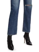 Widstoe High-Rise Distressed Straight-Leg Jeans