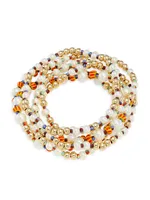 A Bit Of Polish Wraparound Imitation Pearl & Beaded Bracelet