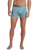 Striped Cotton-Blend Boxer Briefs