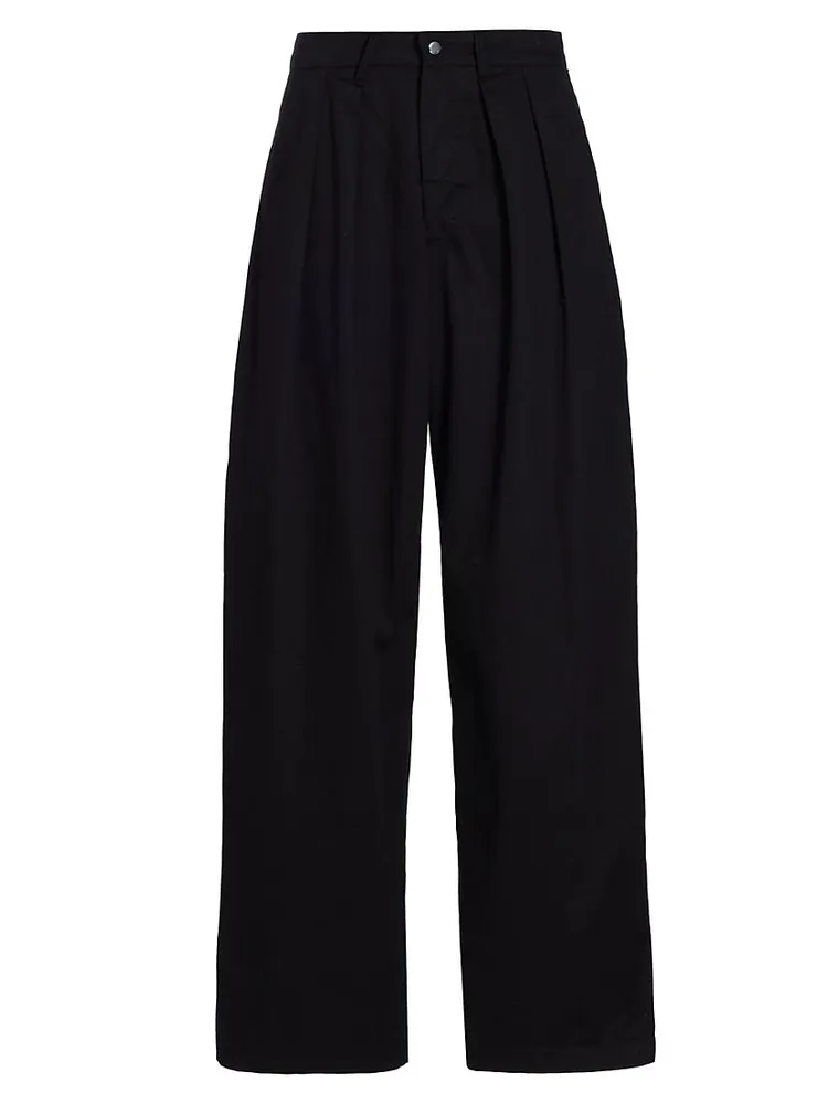 Side Pleat Snap Pants