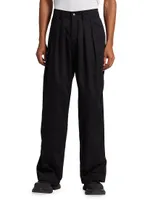 Side Pleat Snap Pants