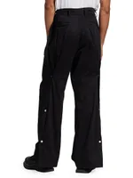 Side Pleat Snap Pants