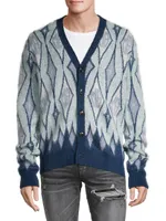 Argyle Wool Cardigan