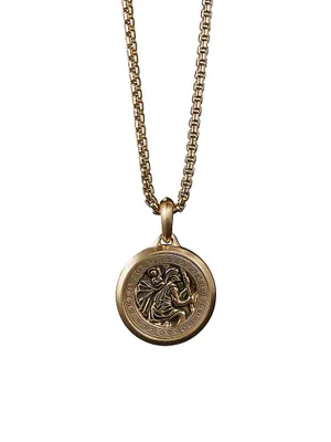 St. Christopher Amulet in 18K Yellow Gold