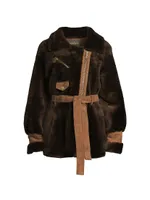 Elizabeth Belted Shearling Jacket