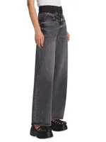 Eva Re-Worked Double-Waist Jeans