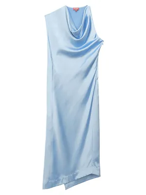 Troupe Satin Cowl-Neck Midi Dress