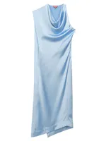 Troupe Satin Cowl-Neck Midi Dress