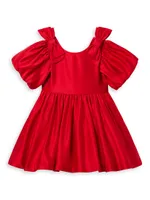 Little Girl's & Satin Holiday Dress