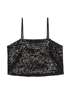 Girl's Taylor Sequined Crop Top