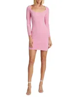 Terrycloth Scoop-Neck Minidress