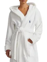 Hooded Cotton Terry Logo Robe