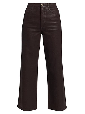 Mischa Wide-Leg Coated Pants