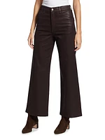 Mischa Wide-Leg Coated Pants