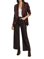 Mischa Wide-Leg Coated Pants