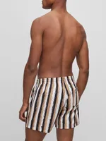 Striped Swim Shorts Quick-Drying Fabric