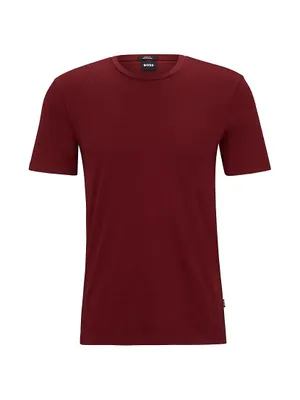 Slim-Fit Short-Sleeved T-Shirt Mercerized Cotton