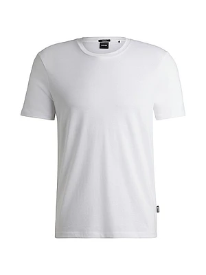 Slim-Fit Short-Sleeved T-Shirt in Mercerized Cotton