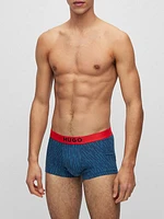 Two-Pack Of Stretch-Cotton Trunks With Logo Waistbands