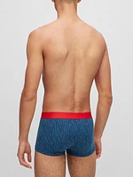 Two-Pack Of Stretch-Cotton Trunks With Logo Waistbands