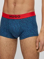 Two-Pack Of Stretch-Cotton Trunks With Logo Waistbands