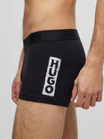 Stretch-Cotton Regular-Rise Trunks With Marker Logo