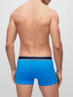 Organic-Cotton-Blend Trunks With Stripes And Logos
