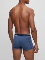 Organic-Cotton-Blend Trunks With Stripes And Logos