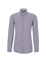 Slim-Fit Shirt Printed Performance-Stretch Fabric