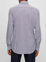 Slim-Fit Shirt Printed Performance-Stretch Fabric