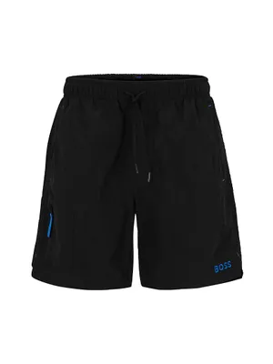 Swim Shorts Quick-Drying Fabric With Embroidered Logo