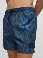 Quick-Drying Swim Shorts With Signature Print