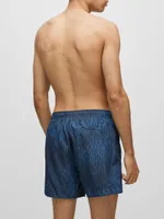 Quick-Drying Swim Shorts With Signature Print