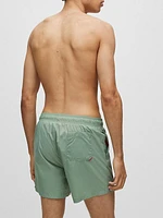 Quick-Drying Swim Shorts With Contrast Logo