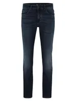 Slim-Fit Knitted Denim Jeans