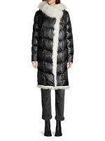 Faux-Fur-Trimmed Sleeping Bag Coat