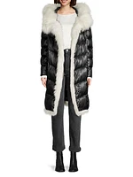 Faux-Fur-Trimmed Sleeping Bag Coat