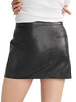 Nora Leather Miniskirt