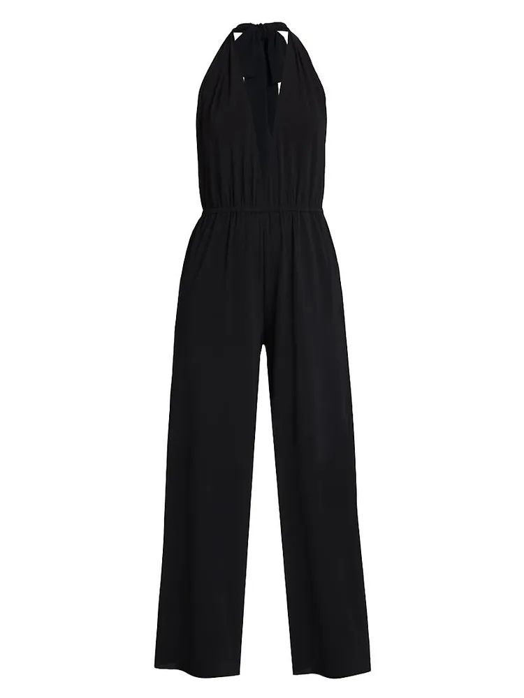 Abby Halter Plunge Jumpsuit