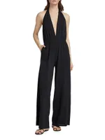 Abby Halter Plunge Jumpsuit